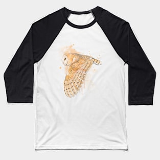 Flying Barn Owl Baseball T-Shirt